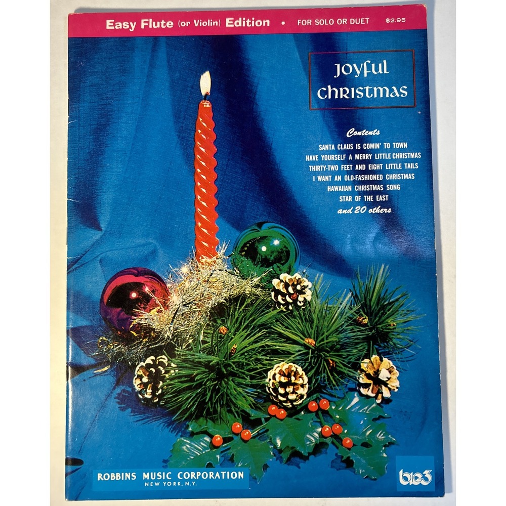 Joyful Christmas Easy Flute or Violin Edition Song Book